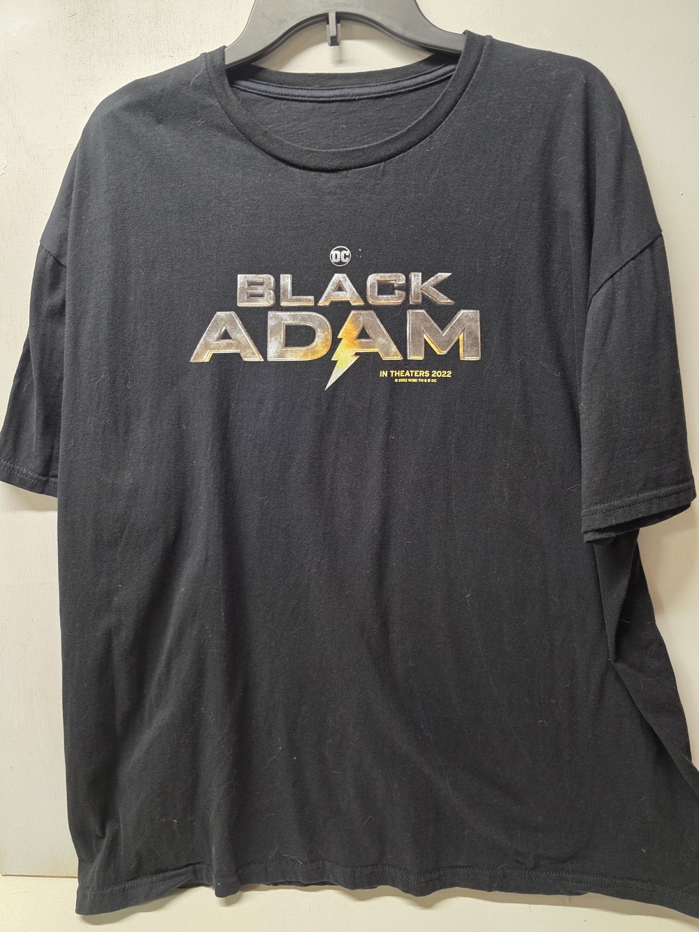 Black Adam 2022 Movie Premiere Promo T Shirt DC Warner Bros Black Fits XL Rare